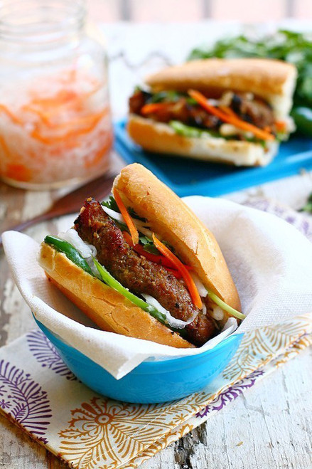 Banh Mi with Lemongrass Pork Sandwich - (Free Recipe below)