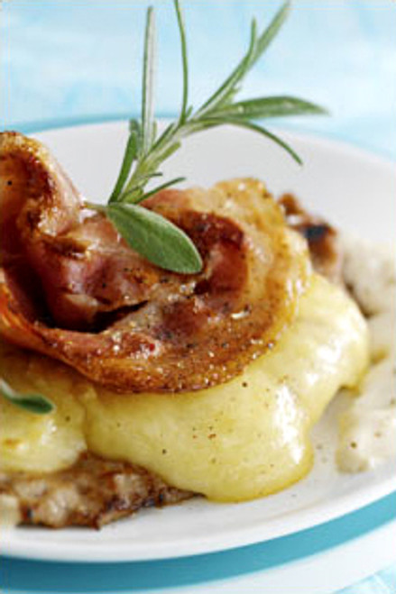 Veal Piccata with Emmental Cheese, Pancetta and Sage - (Free Recipe below)