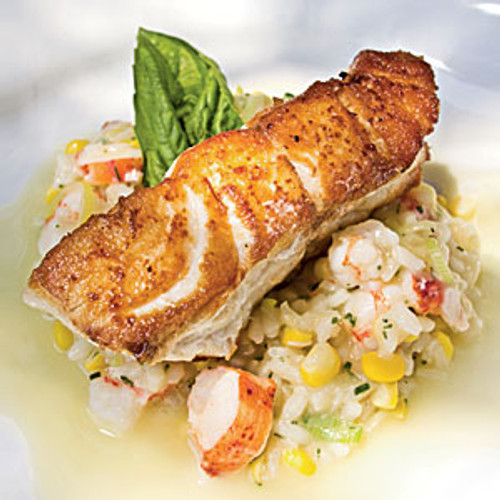 Roasted Grouper with Seafood Risotto and Champagne Citrus Beurre Blanc - (Free Recipe below)