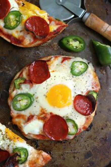 Breakfast Pizza Bagels - (Free Recipe below)