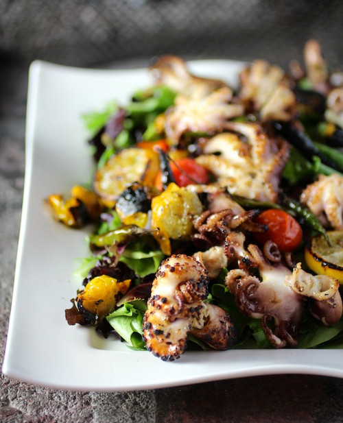 Charred Baby Octopus Salad - (Free Recipe below)
