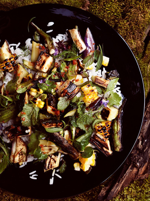 Tuukka Koski - Grilled Vegetable and Rice Fish Salad - (Free Recipe below)