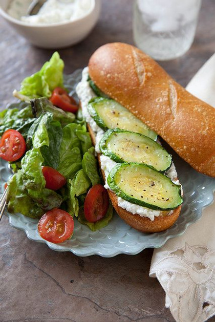 Roasted Zucchini and Ricotta Sandwich - (Free Recipe below)