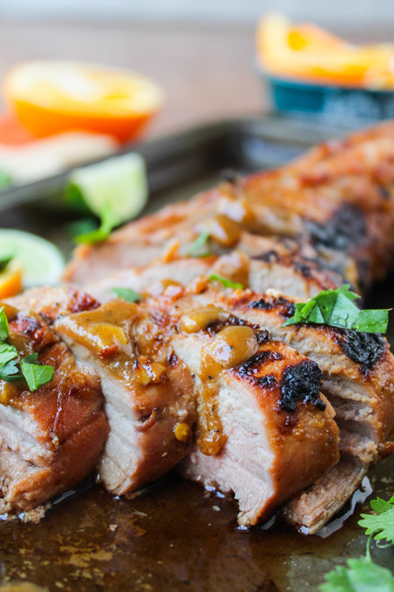 Grilled Pork Tenderloin with Peanut Lime Sauce - (Free Recipe below)