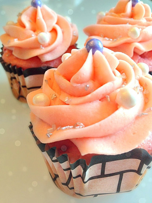 Pink Strawberry Champagne Cupcakes - One Dozen