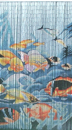 Coral Reef Bamboo Beaded Curtain