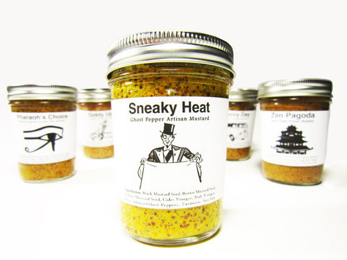 A Quintet of Mustard - Artisan Mustard Gift Set - 5 Full Size Jars 