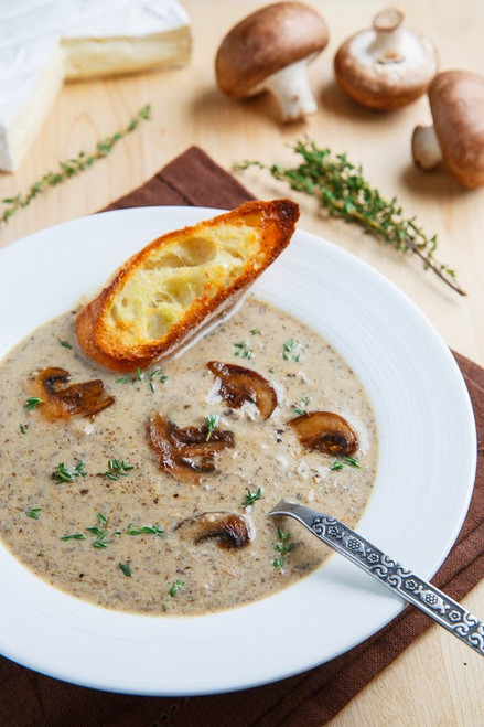 Creamy Roasted Mushroom and Brie Soup - (Free Recipe below)