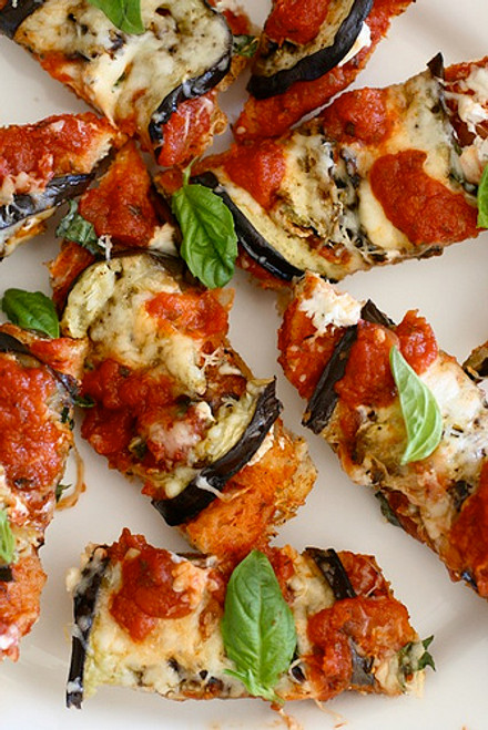Eggplant Marinara Flatbread - (Free Recipe below)