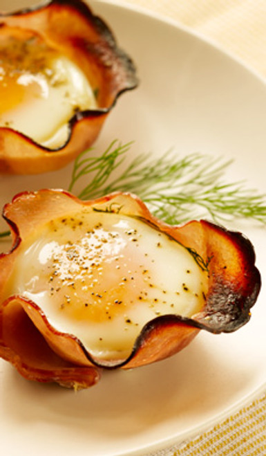 Eggs in Maple Ham Cups - (Free Recipe below)