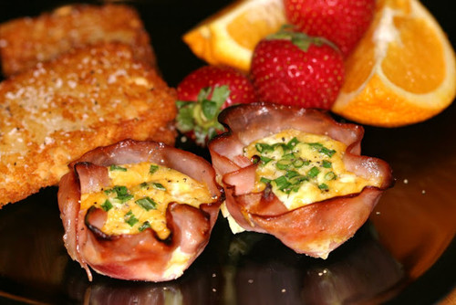 Breakfast Ham or Turkey Cups - (Free Recipe below)