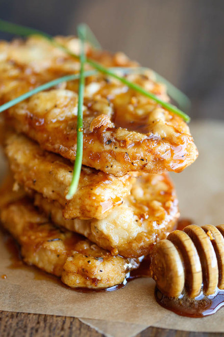 CRISPY HONEY GARLIC CHICKEN - (Free Recipe below)