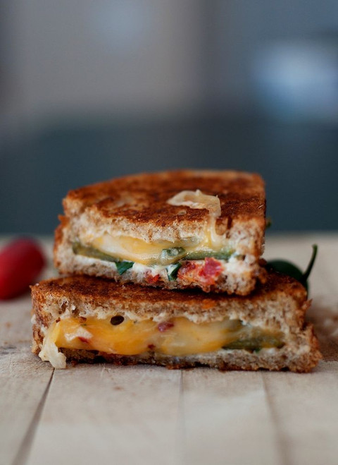 Jalapeno Popper Inspired Grilled Cheese - (Free Recipe below)