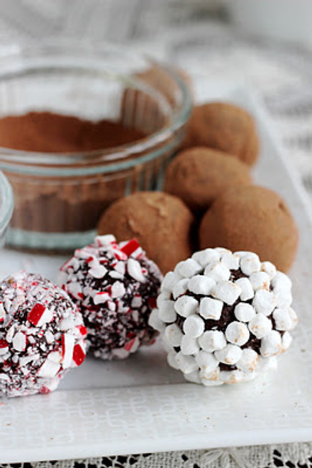 Holiday Hot Chocolate Truffles - One Dozen w/ recipe