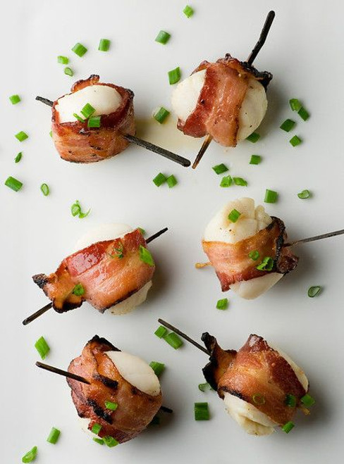 Maple Glazed Bacon Wrapped Scallops - (Free Recipe below)