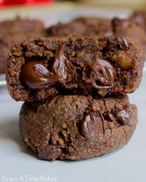 Double Chocolate Chip Cookies { GF, SF, BF, V } Free Recipe below
