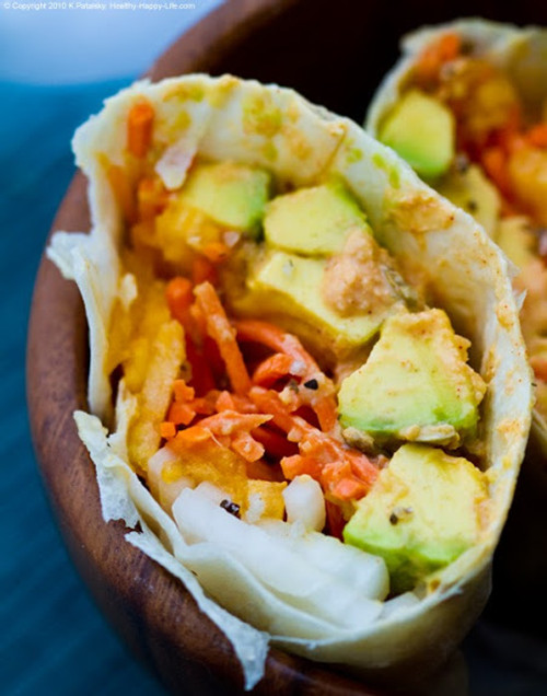 Avocado Veggie Wrap (V) - (Free Recipe below)