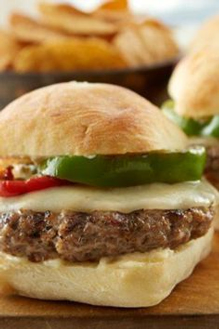  Meatball Provolone Burgers with Garlic Parmesan Aioli - (Free Recipe below)