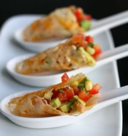 Parmesan Cones with Avocado and Red Pepper - (Free Recipe below)