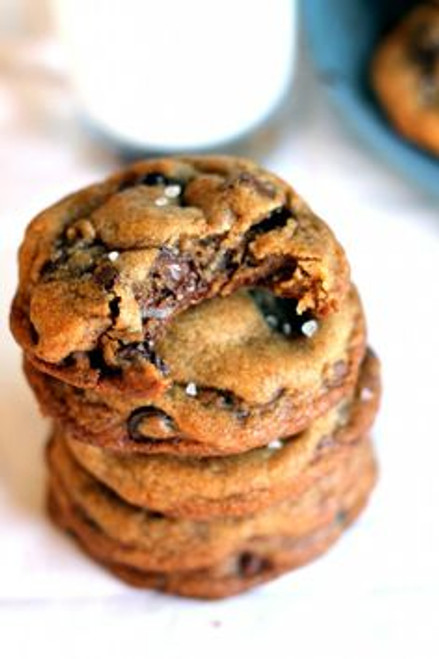 Nutella Stuffed Chocolate Chip Cookies w/ Sea Salt  - One Dozen w/ recipe below
