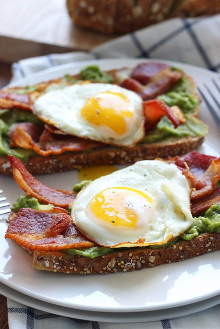 OPEN FACED BREAKFAST SANDWICH - (Free Recipe below)