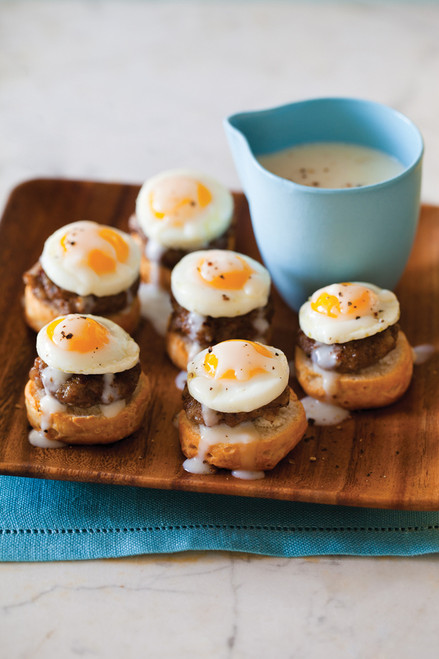 Itty Bitty Country Style Sausage Eggs Benedict - (Free Recipe below)