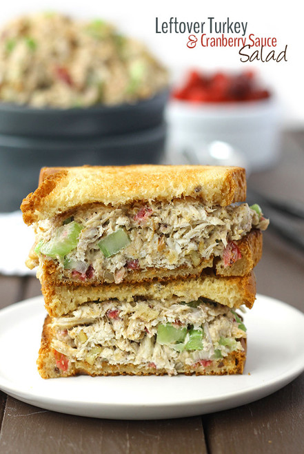 Leftover Turkey and Cranberry Sauce Salad - (Free Recipe below)