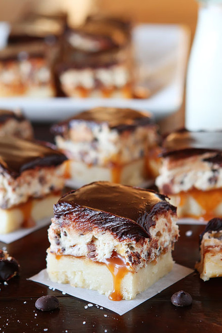 Cookie Dough Billionaire Bars - (Free Recipe below)