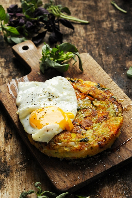 Vegetable Baked Eggs Potato Cakes - (Free Recipe below)