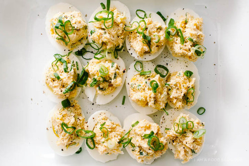 CRAB RANGOON DEVILED EGGS - (Free Recipe below)