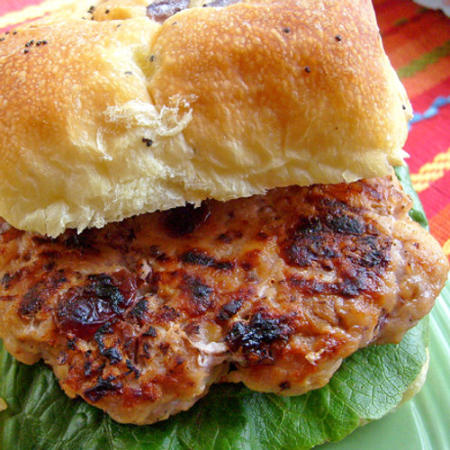 Grilled Cranberry Walnut Turkey Burger - (Free Recipe below)