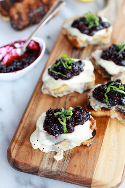 Blueberry Basil Balsamic Mozzarella Crisps - (Free Recipe below)
