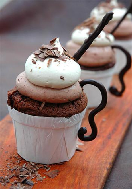 Iced Coffee Cupcakes w/ Dark Chocolate - One Dozen w/ recipe below