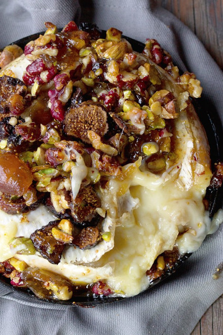 French Baked Brie Recipe with Figs, Walnuts and Pistachios - (Free Recipe below)