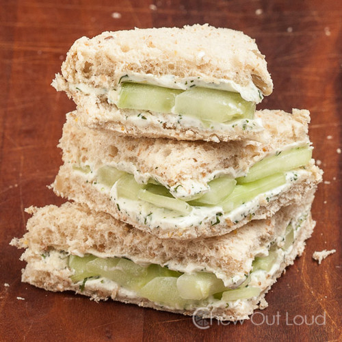 Lemony Cucumber Cream Cheese Sandwiches - (Free Recipe below)