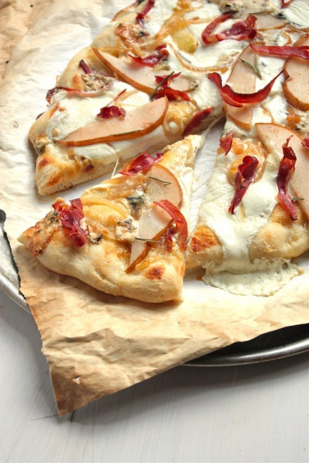 Proscuitto and Pear Pizza with Rosemary Olive Oil Pizza Crust - (Free Recipe below)
