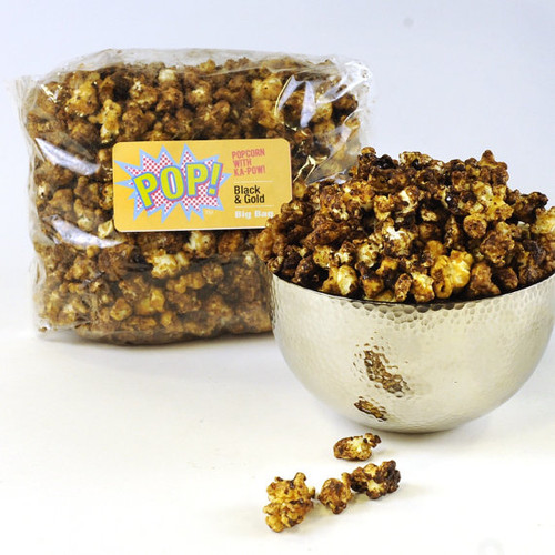 Big Bag Black Gold Caramel Corn Saints New Orleans Gourmet Popcorn