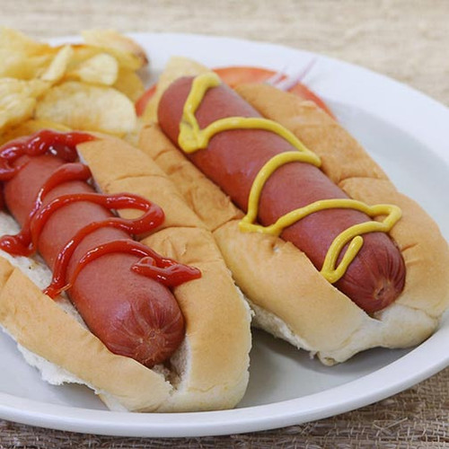 Bison Hot Dogs, Skinless - 6" - pack of 8, 3.2 oz ea
