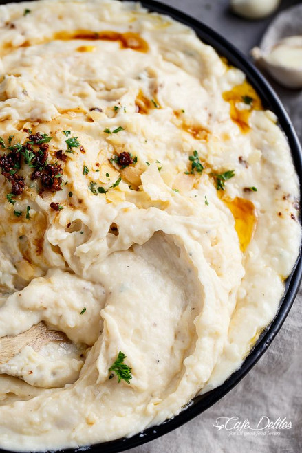 GARLIC-PARMESAN BROWNED BUTTER MASHED POTATOES