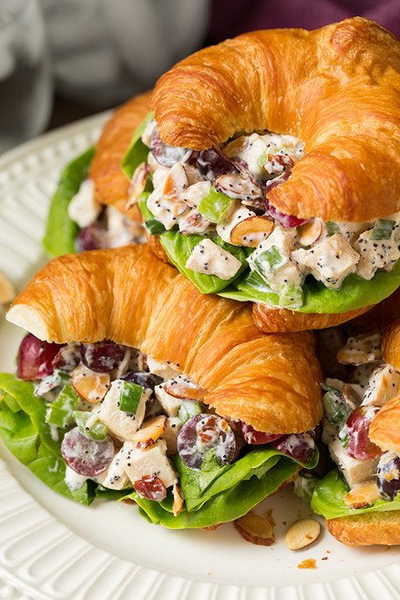 Almond Poppy Seed Chicken Salad Sandwiches