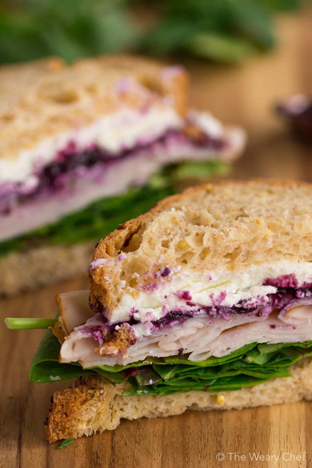 TURKEY SANDWICH WITH GOAT CHEESE AND JAM