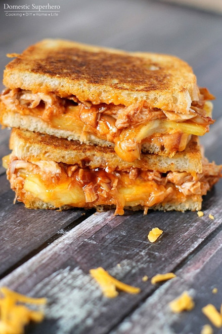 BBQ Chicken & Pineapple Grilled Cheese