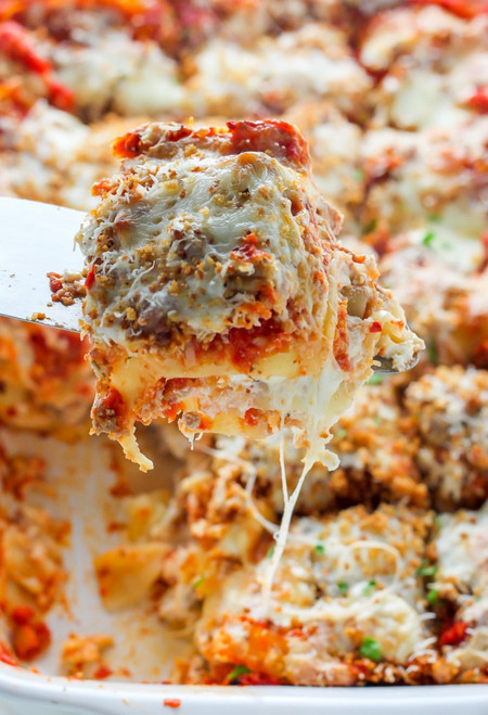 Lightened Up Chicken Parmesan Lasagna