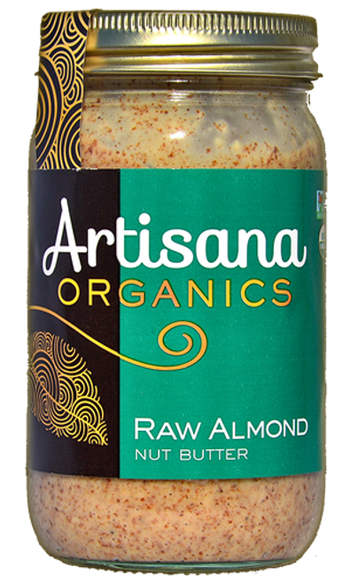 Almond Butter (14oz)  Raw 100% Organic Pure Ground California Almonds