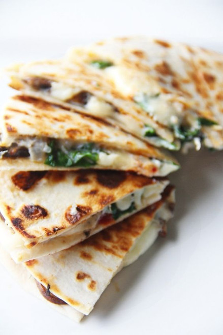 Spinach, Sundried Tomato, Mushroom & Goat Cheese Quesadilla