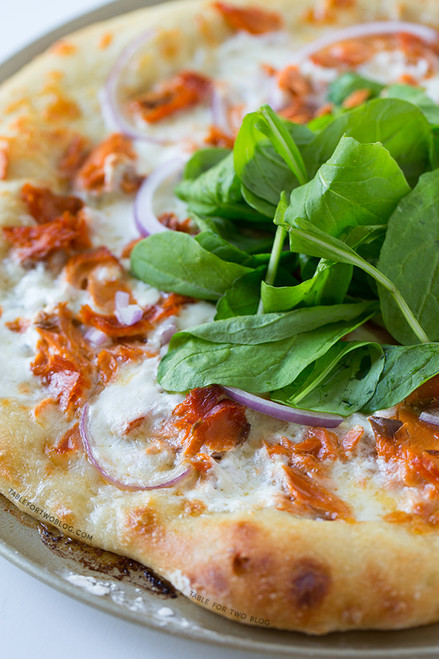 SMOKED SALMON AND BURRATA PIZZA