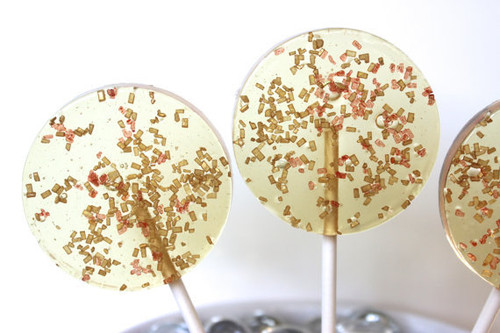 Champagne Lollipops, many flavors & designs, 6 included (as seen in Brides Magazines)