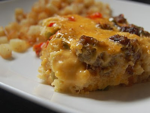 Maple Sausage and Waffle Breakfast Casserole