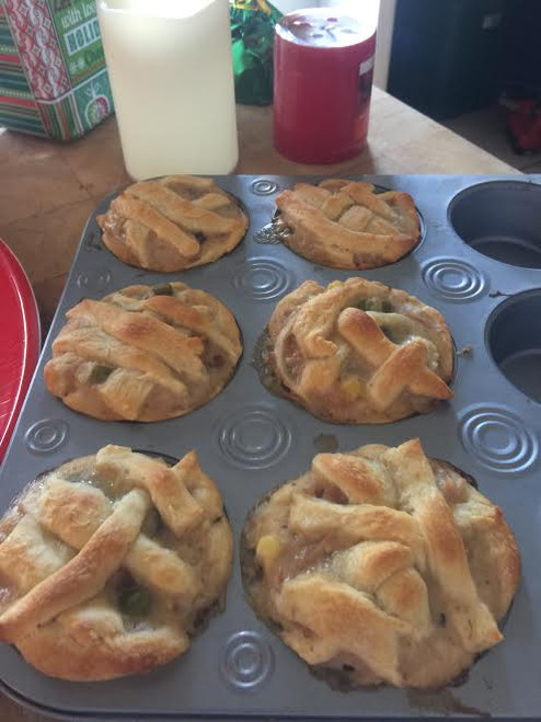 Mini Chicken Pot Pies - using pilsbury grands