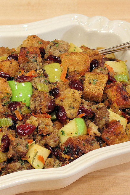 Apple Sausage and Cranberry Stuffing